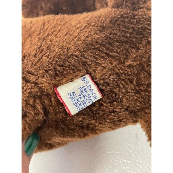 R Dakin & Co Plush Monkey Toy 11" Tall Vintage Stuffed Animal Brown & Tan Sleepy - Picture 6 of 8